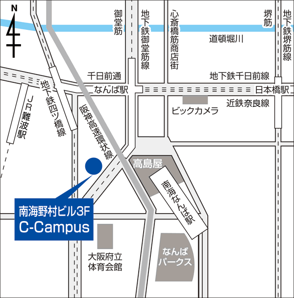 C-Campusへのアクセスマップ